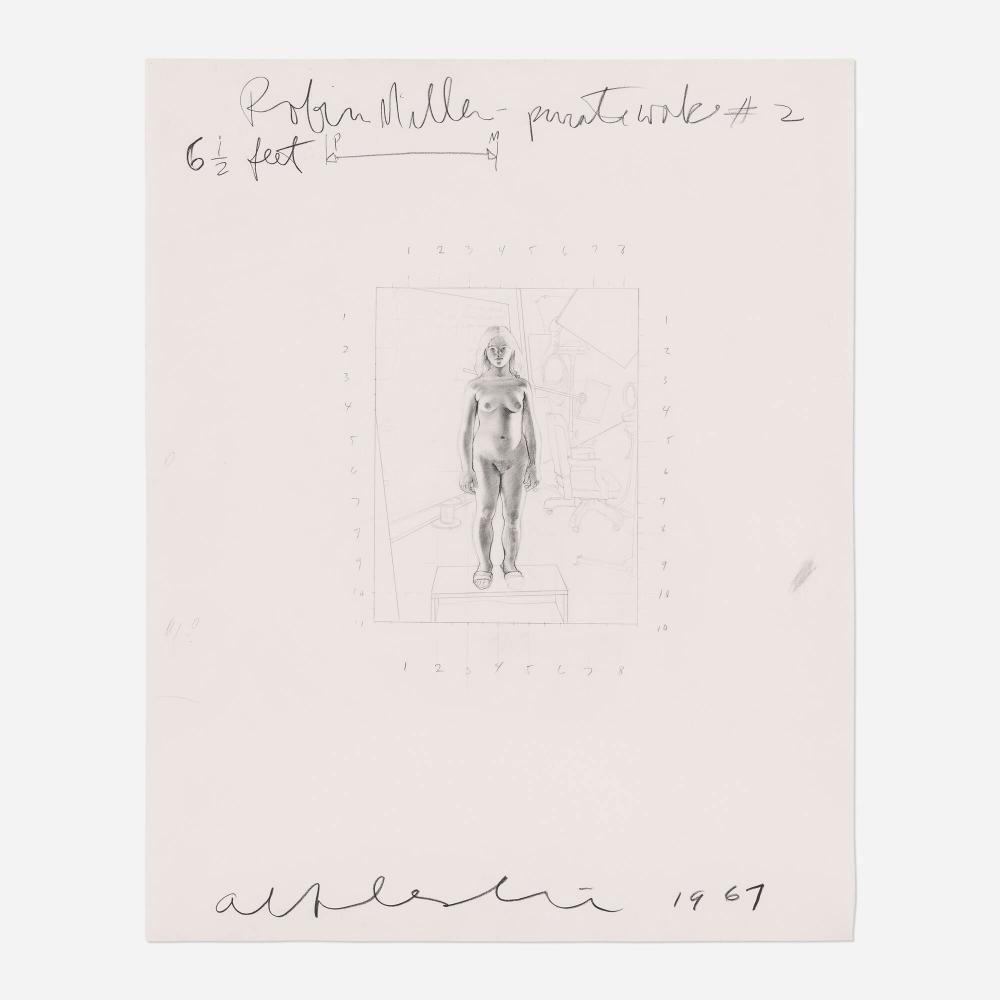 Alfred Leslie comparable auction result: alfred leslie robin miller private work 2