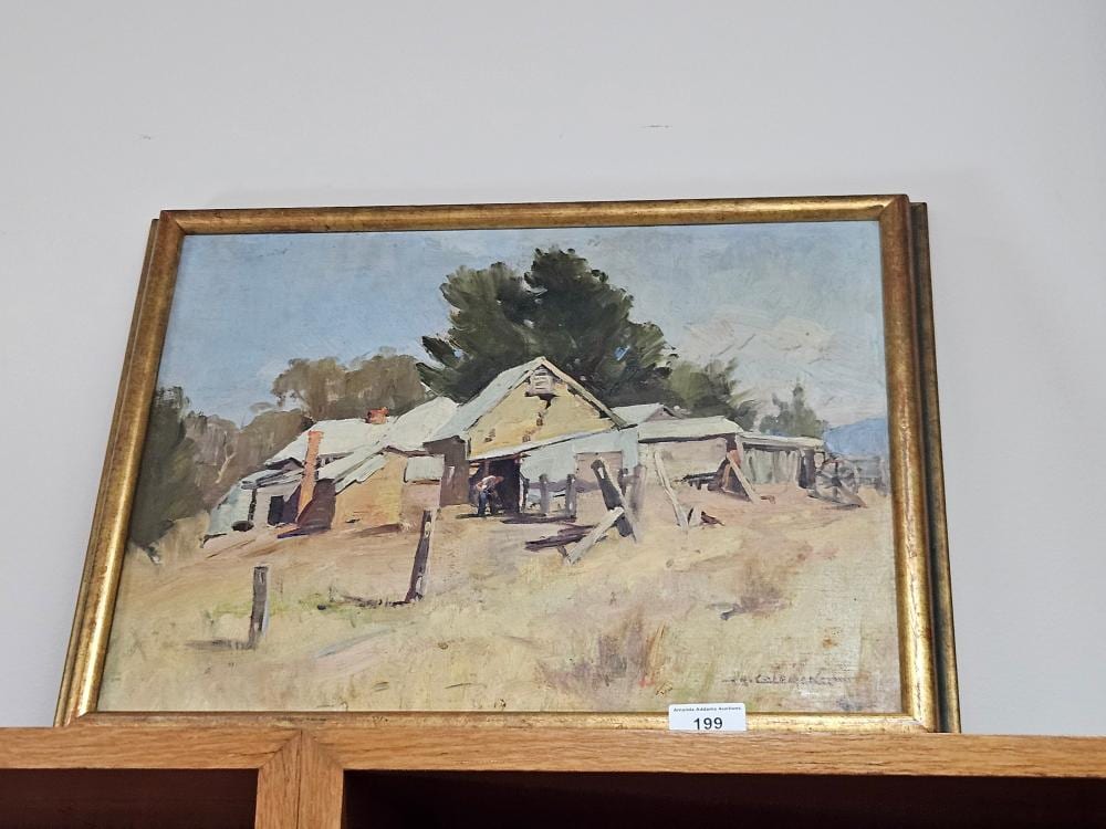 Alfred Coleman comparable auction result: alfred coleman australian 1890 1952 farm shack