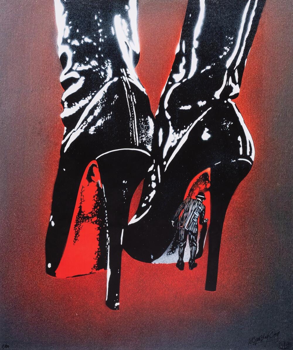 Nick Walker comparable auction result: nick walker b 1969 vandal vs louboutin