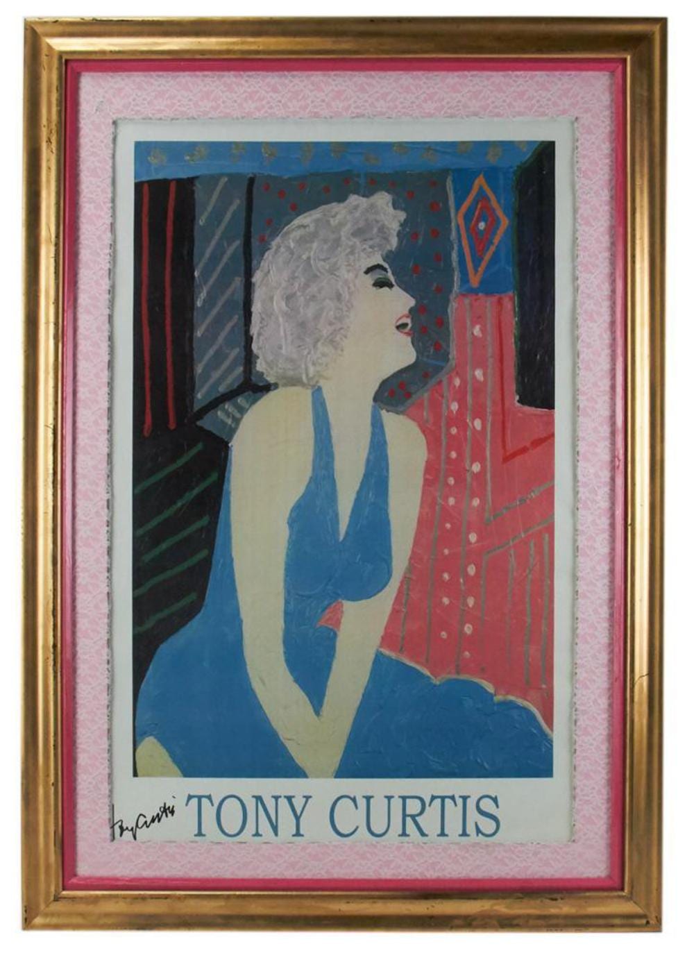 art print poster of painting by tony curtis · Kaminski Auctions · 2026-02-07 Tony Curtis comparable auction result: art print poster of painting by tony curtis