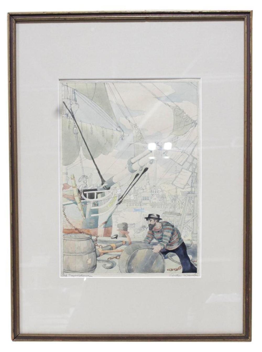 Coulton Waugh comparable auction result: coulton waugh old provincetown watercolor