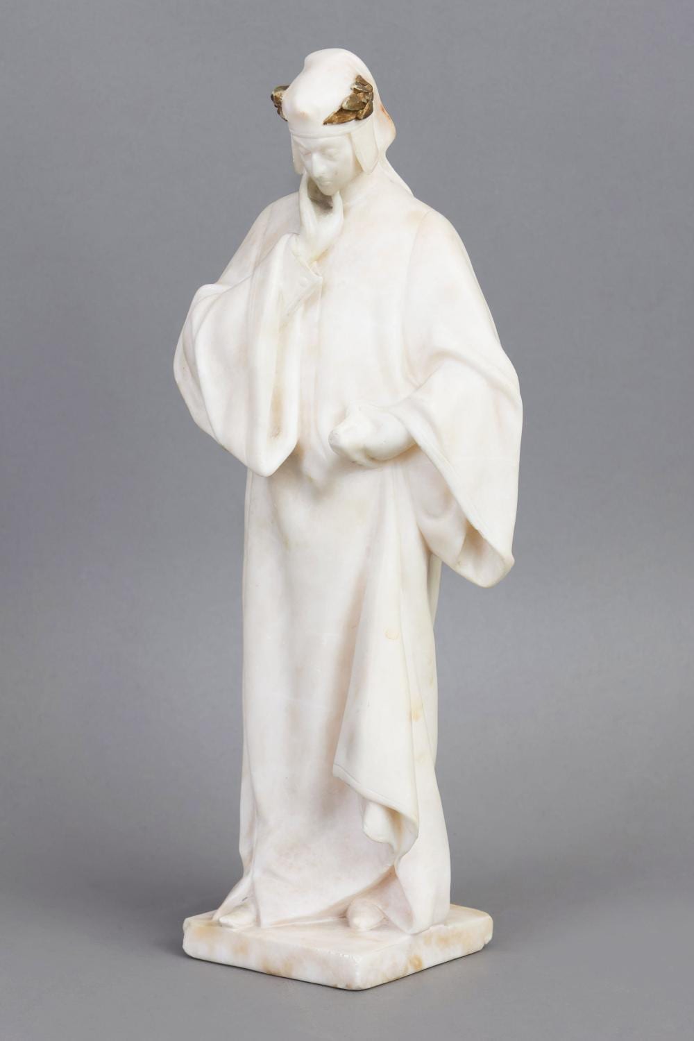 Fortunato Gori comparable auction result: fortunato gori 1886 1925 alabasterfigur dante alighieri