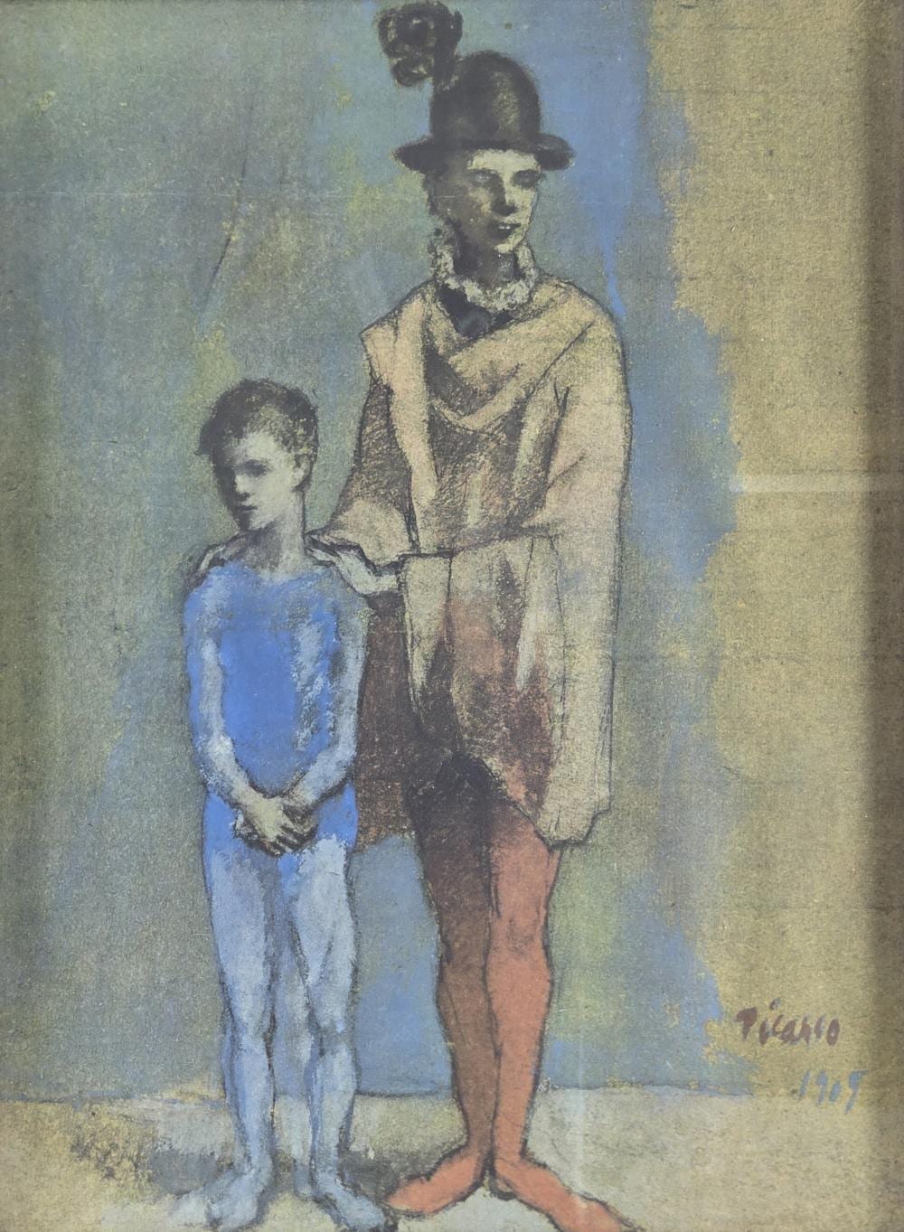 Vintage Pablo Picasso Harlequin Print sold by EJ'S Auction & Appraisal, lot 4083 — auction record photograph