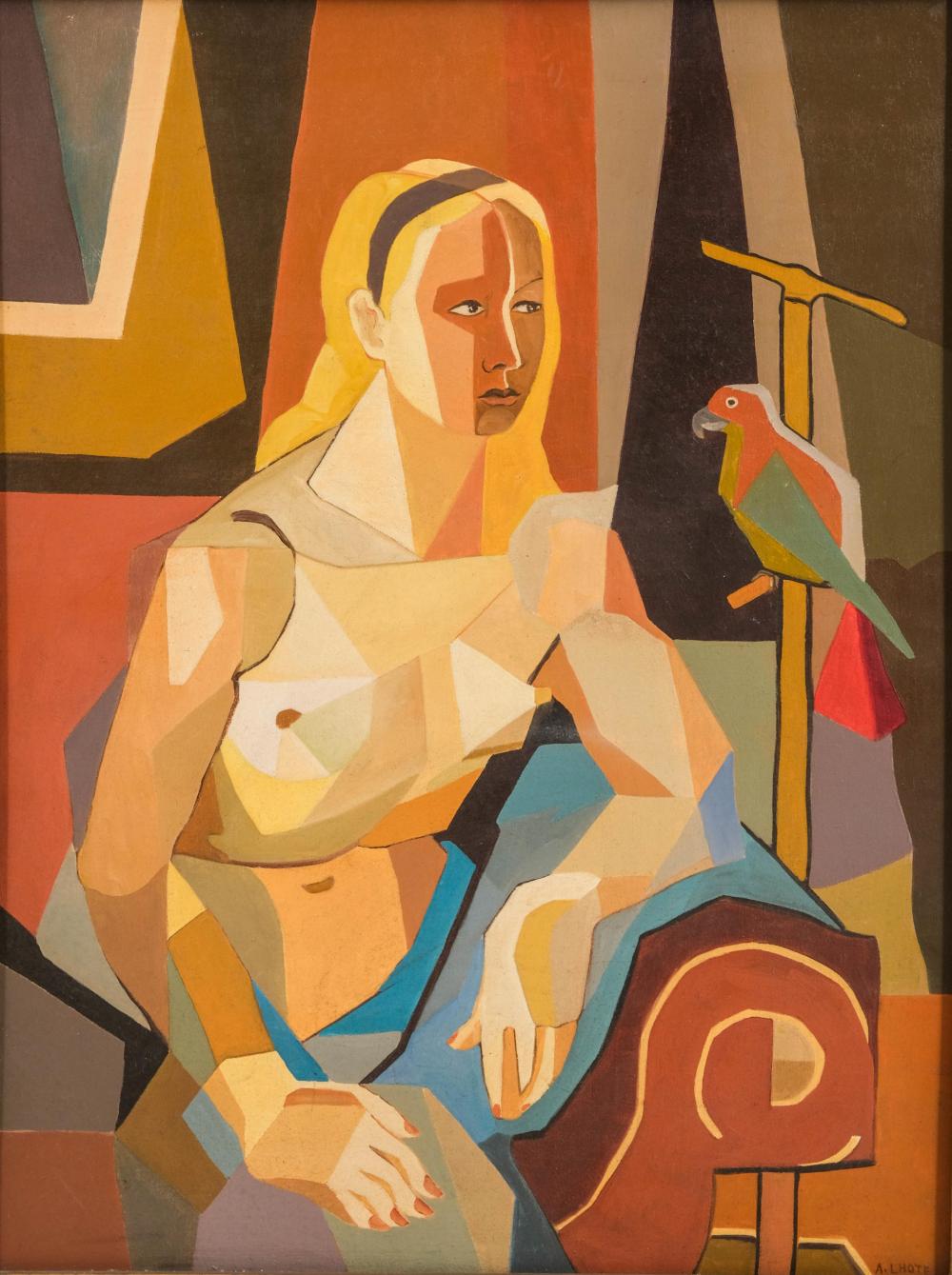 André Lhote comparable auction result: andr lhote signed cubist oil on canvas painting with museum exhib label
