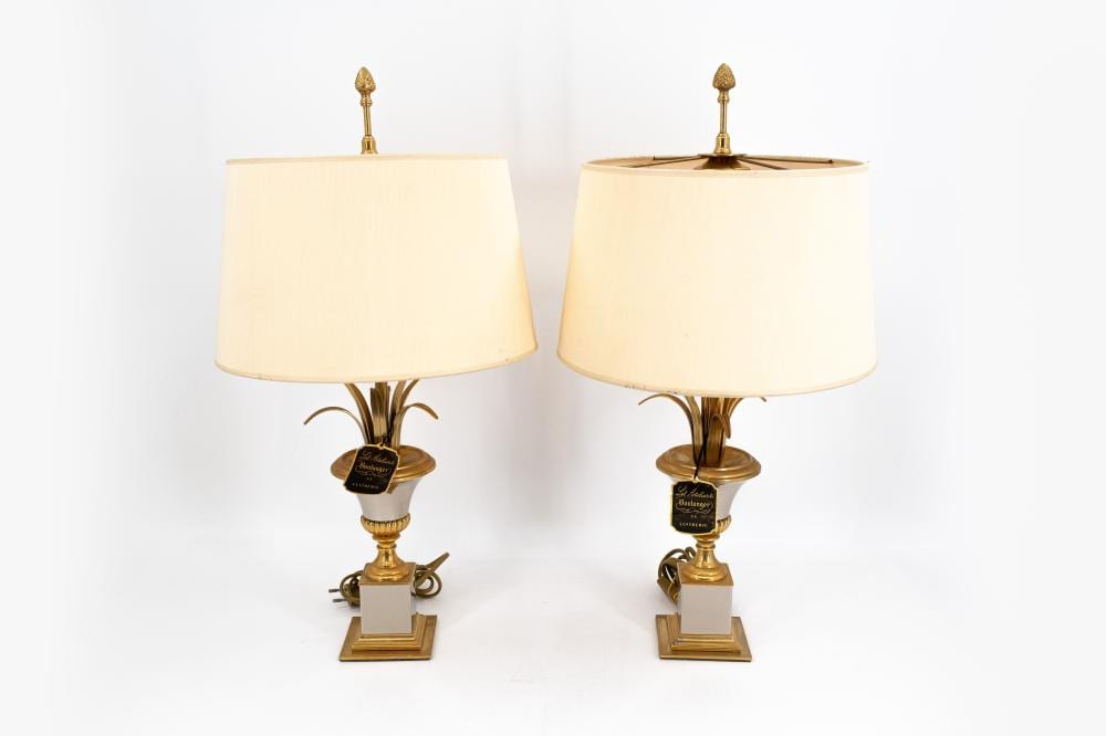 a pair of vintage gilt brass table lamps by boulanger · Ostantix Auctions · 2026-02-24 Henri (1858) Gray comparable auction result: a pair of vintage gilt brass table lamps by boulanger