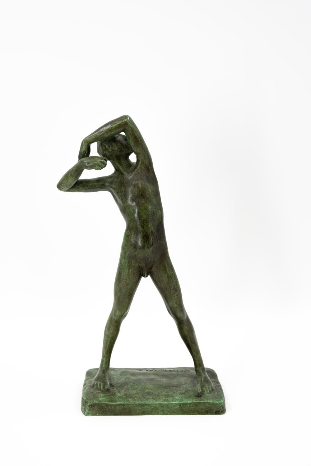 George Minne comparable auction result: george minne 1866 1941 david a belgian green patinated bronze posthumous cast sculpture