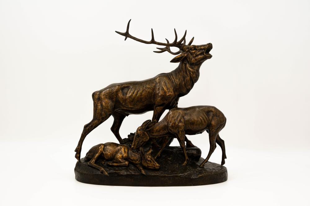 Charles Masson comparable auction result: charles masson 1822 1894 an antique french patinated bronze animalier sculpture group