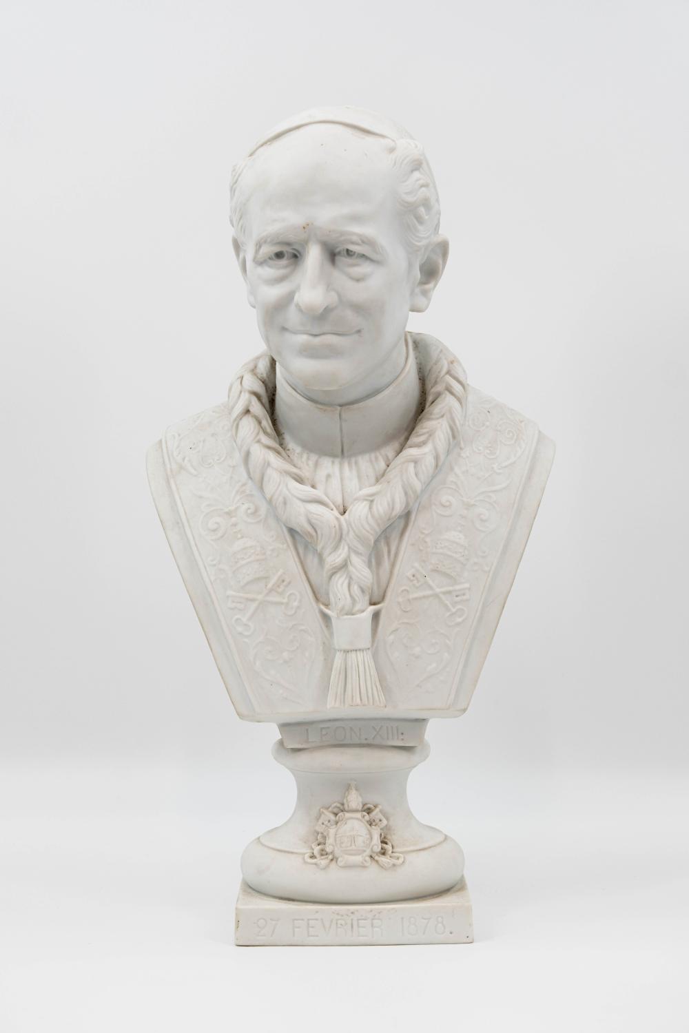 Paul (1830) Duboy comparable auction result: paul duboy 1830 1887 a french antique bisquit bust of leon xiii