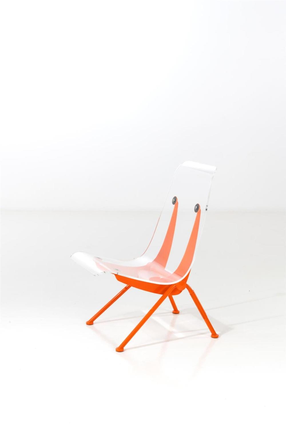 Virgil Abloh comparable auction result: virgil abloh 1980 2021 jean prouv 1901 1984 chair antony model limited edition plexiglas and lacquered metal edited by vi