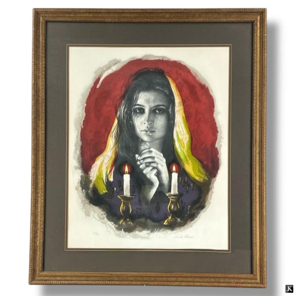 sandu liberman lithograph shabbas candles iv a · Joshua Kodner · 2026-02-12 Sandu Liberman comparable auction result: sandu liberman lithograph shabbas candles iv a