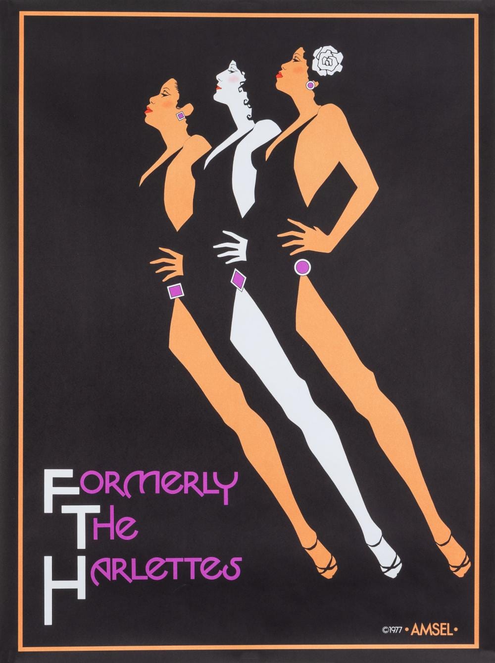 Richard Amsel comparable auction result: formerly the harlettes 1977 poster by richard amsel