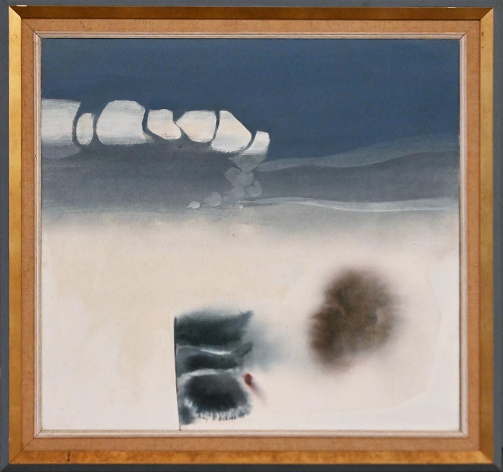 Guy Warren comparable auction result: guy warren lake mungo brush no 2 c 1968