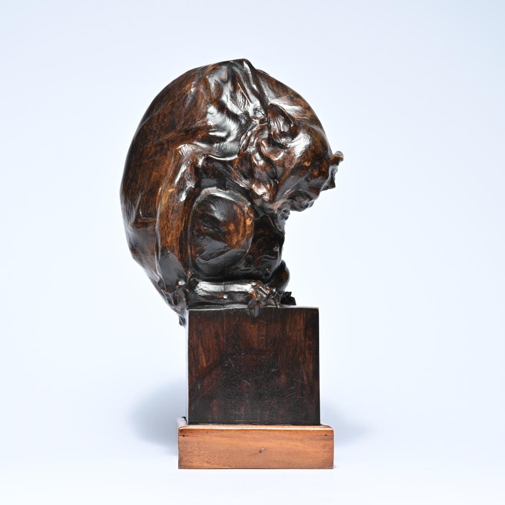 Domien Ingels comparable auction result: domien ingels 1881 1946 wooden sculpture of a cat washing itself signed