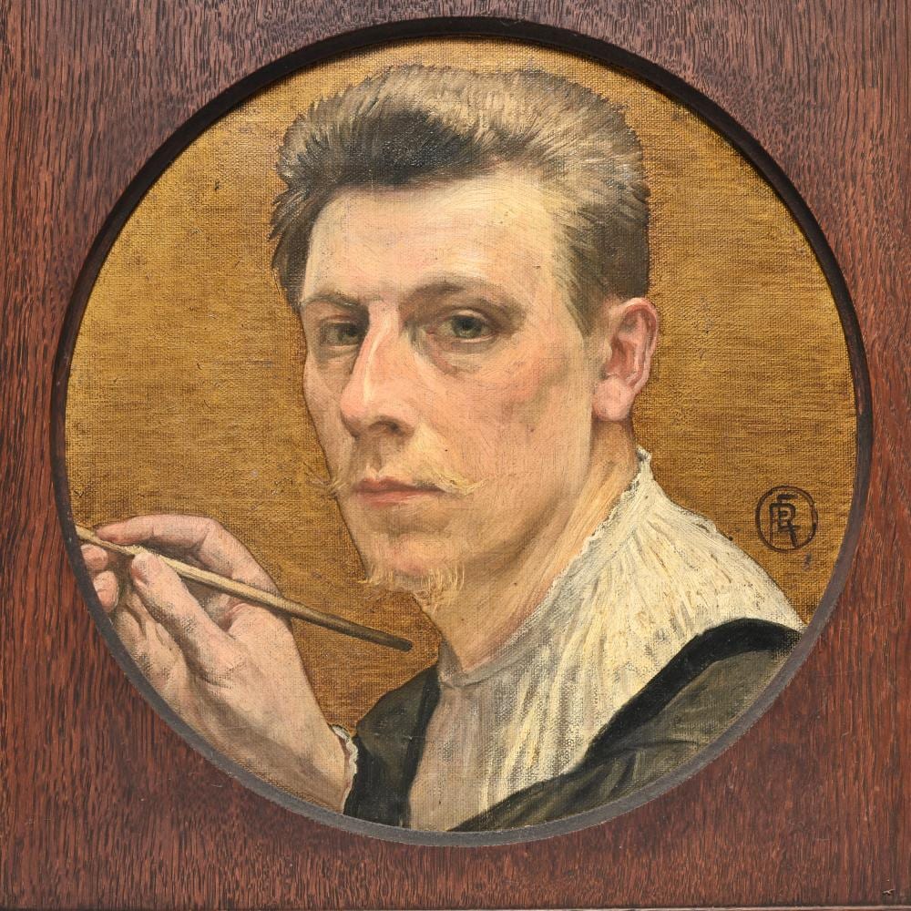 Emile Rommelaere comparable auction result: emile rommelaere 1873 1961 oil on canvas self portrait signed monogram