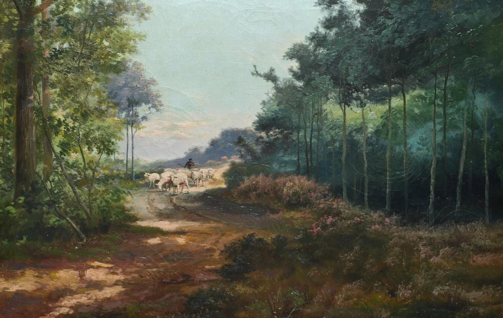 Cornelis van Leemputten comparable auction result: cornelis van leemputten 1841 1902 oil on canvas flock of sheep with shepherd signed