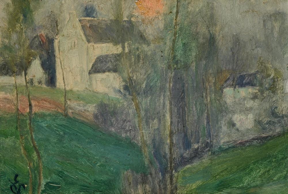 Edmond Verstraeten comparable auction result: edmond verstraeten 1870 1956 oil on panel la maison blanche signed monogram