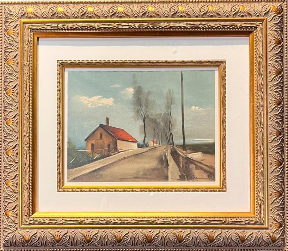Mauritz Frederik Hendrik DeHaas comparable auction result: la route de brezolles lithograph by maurice