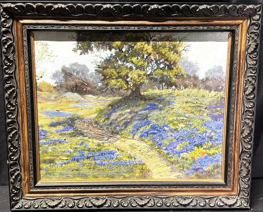 Robert Wood comparable auction result: robert wood bluebonnets oil on canvas