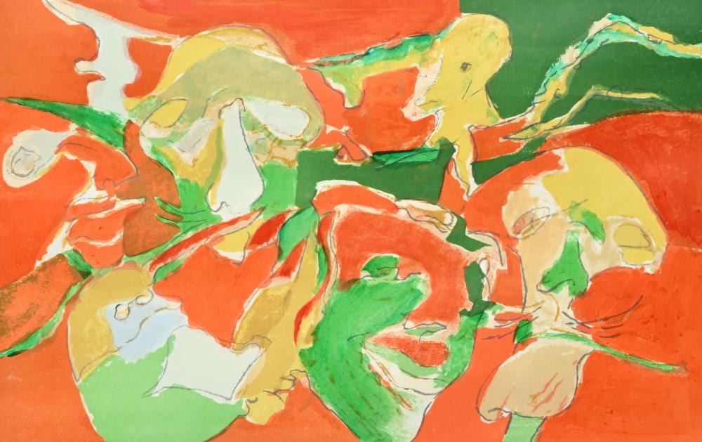 Louis van Lint comparable auction result: louis van lint 1909 1986 color lithograph composition heightened by the artist untitled numbered v x and signed