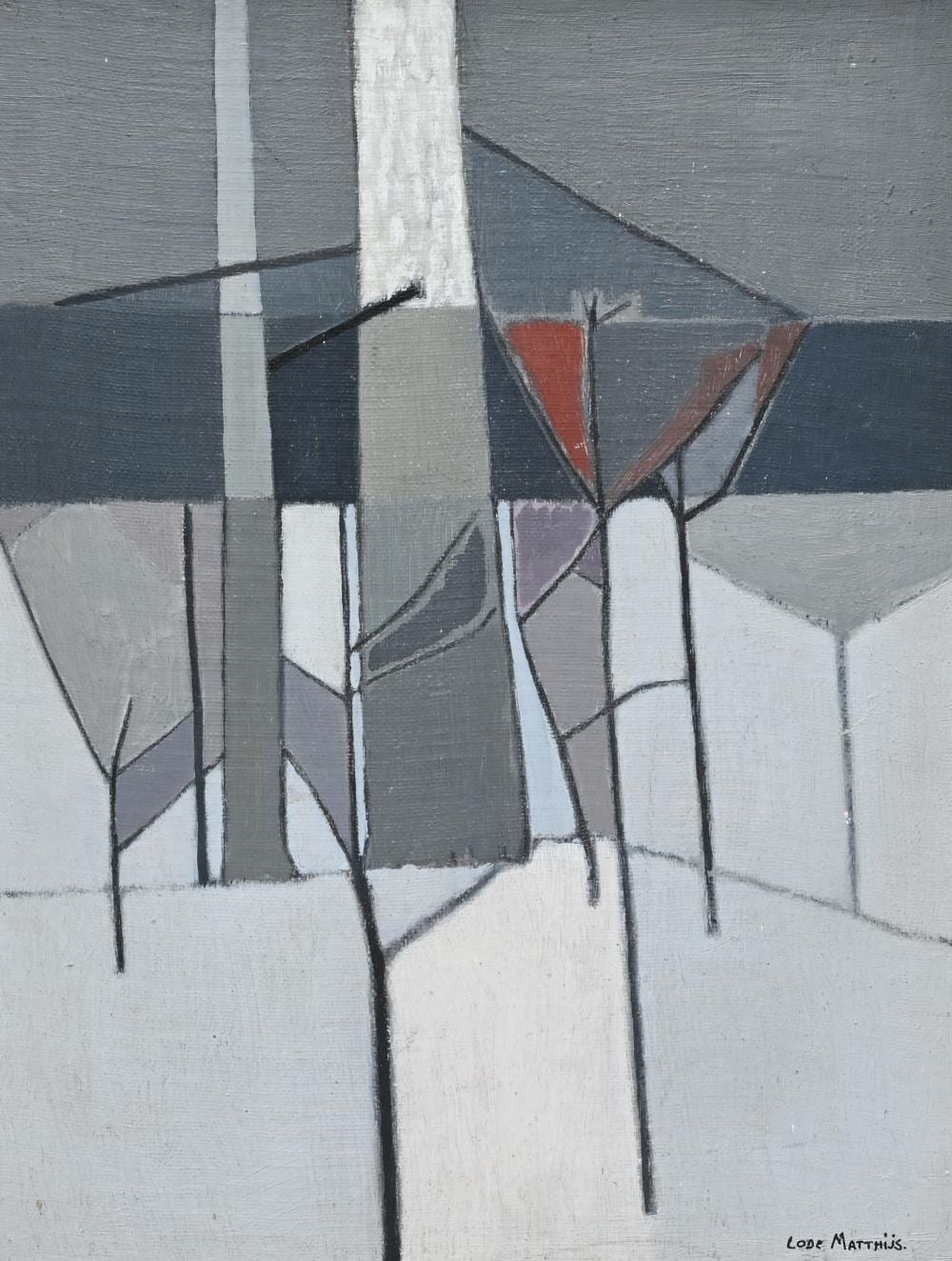 Lode Matthijs comparable auction result: lode matthijs 1915 1995 oil on panel abstract composition 1959 signed