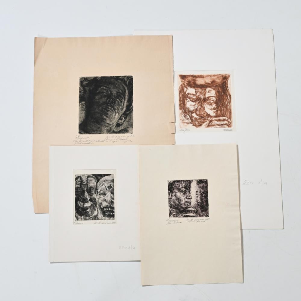 Joseph Verdegem comparable auction result: joseph verdegem 1897 1957 4 etchings including clown lueurs sleeping
