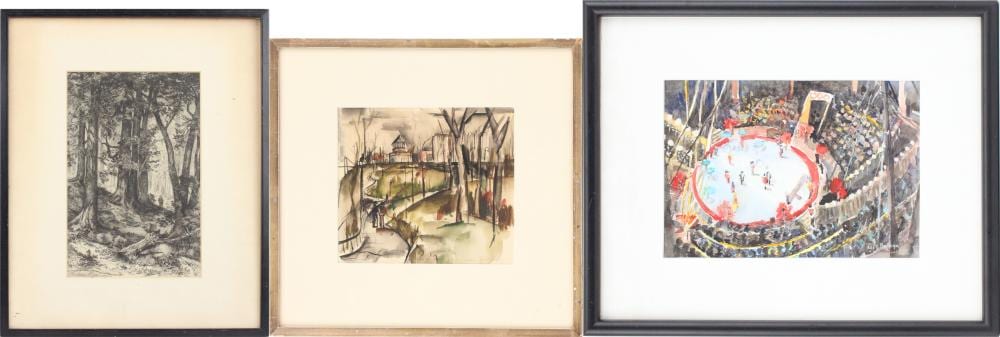 Mary Nimmo Moran comparable auction result: mary nimmo moran 1842 1899 california forest interior drypoint etching