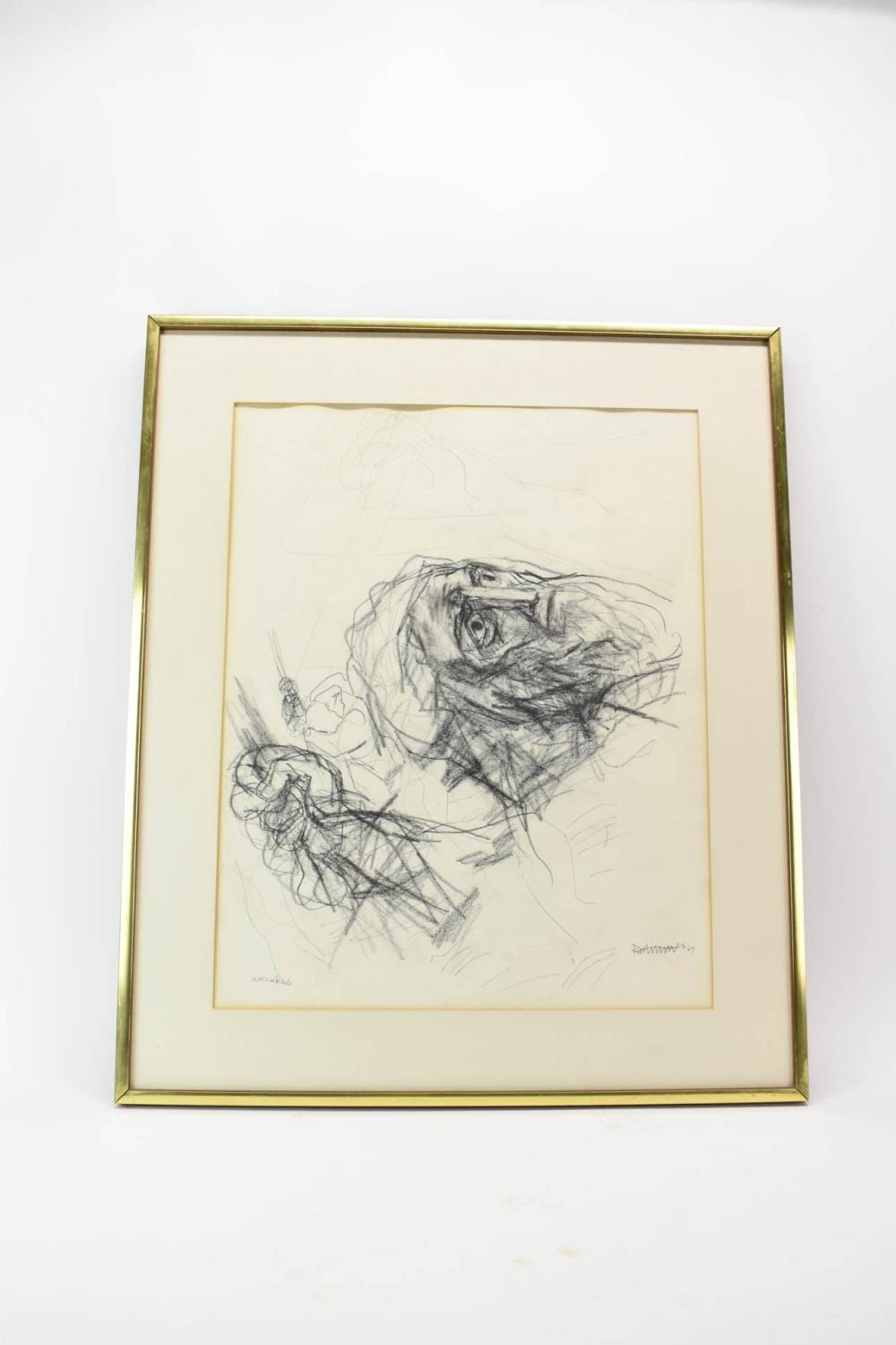 Abraham Rattner comparable auction result: abraham rattner drawing titled the maccabees 1967
