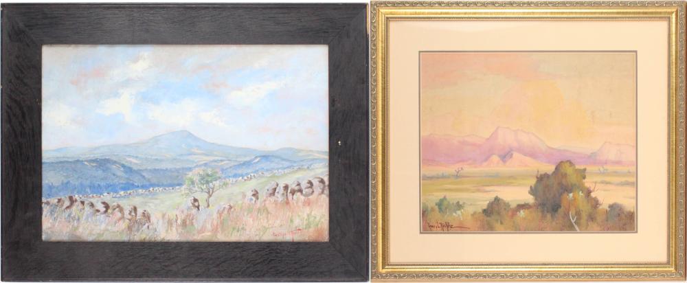 Henry Leopold Richter comparable auction result: henry leopold richter 1870 1960 desert landscape watercolor