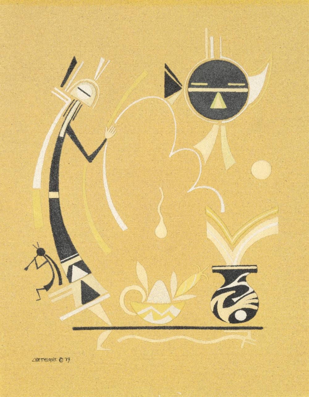 Chethlahe comparable auction result: david chethlahe paladin golden sun spirit 1973