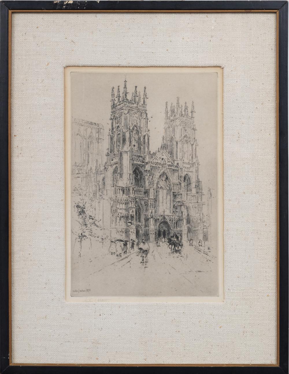 Charles John Watson comparable auction result: york cathedral charles john watson 1846 1927 antique english framed etching