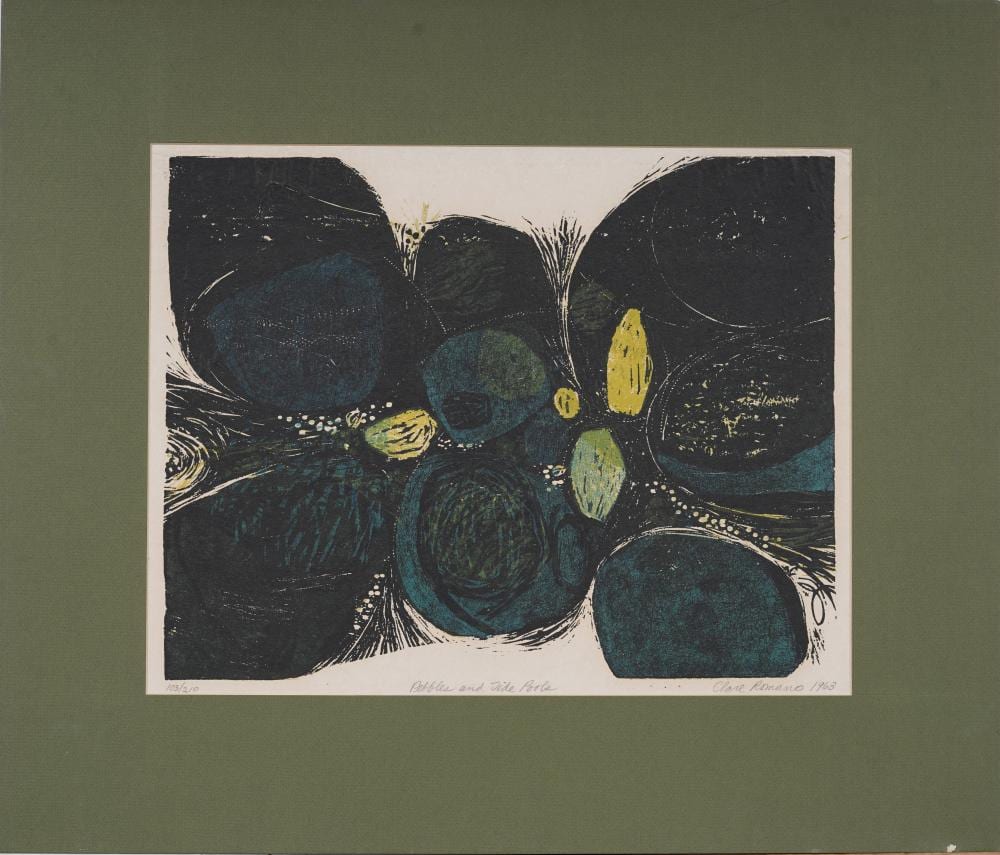 clare romano 1922 2017 signed mid century american abstract pebbles and tide pool lithograph · Curated Gallery Auctions · 2026-02-15 Clare Romano comparable auction result: clare romano 1922 2017 signed mid century american abstract pebbles and tide pool lithograph