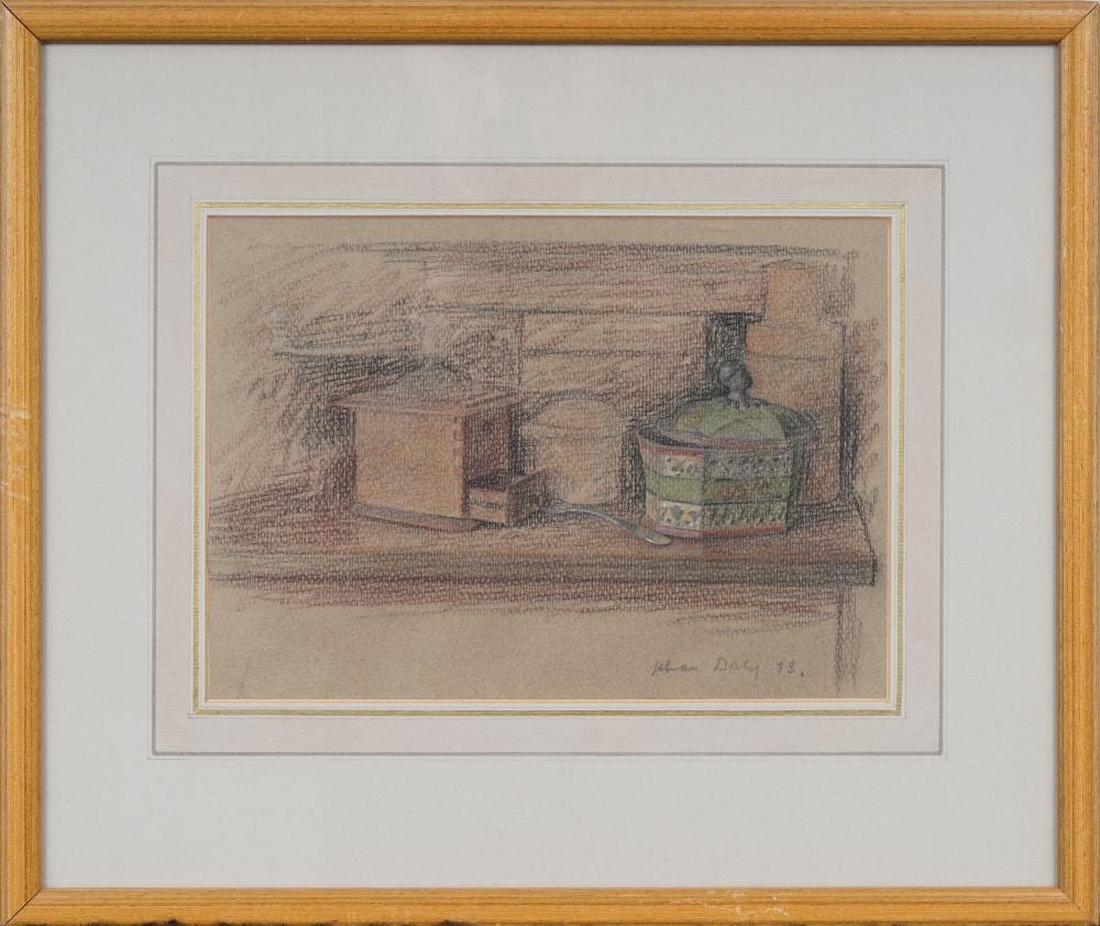 Jehan Emile Daly comparable auction result: jehan daly 1917 2007 signed vintage 1973 british original colored pencil still life drawing