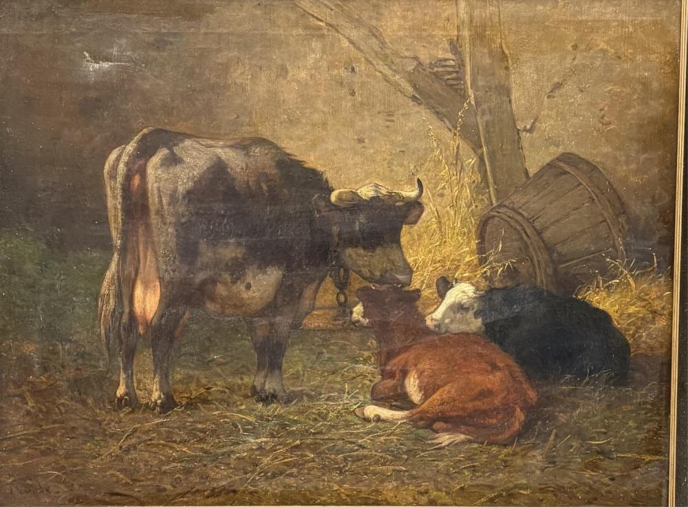 louis robbe 1806 1887 vache et ses veaux dans l table huile sur toile dimensions 57 x 73 cm un accroc en haut gauche · MJV Soudant · 2026-02-19 Louis Robbe comparable auction result: louis robbe 1806 1887 vache et ses veaux dans l table huile sur toile dimensions 57 x 73 cm un accroc en haut gauche