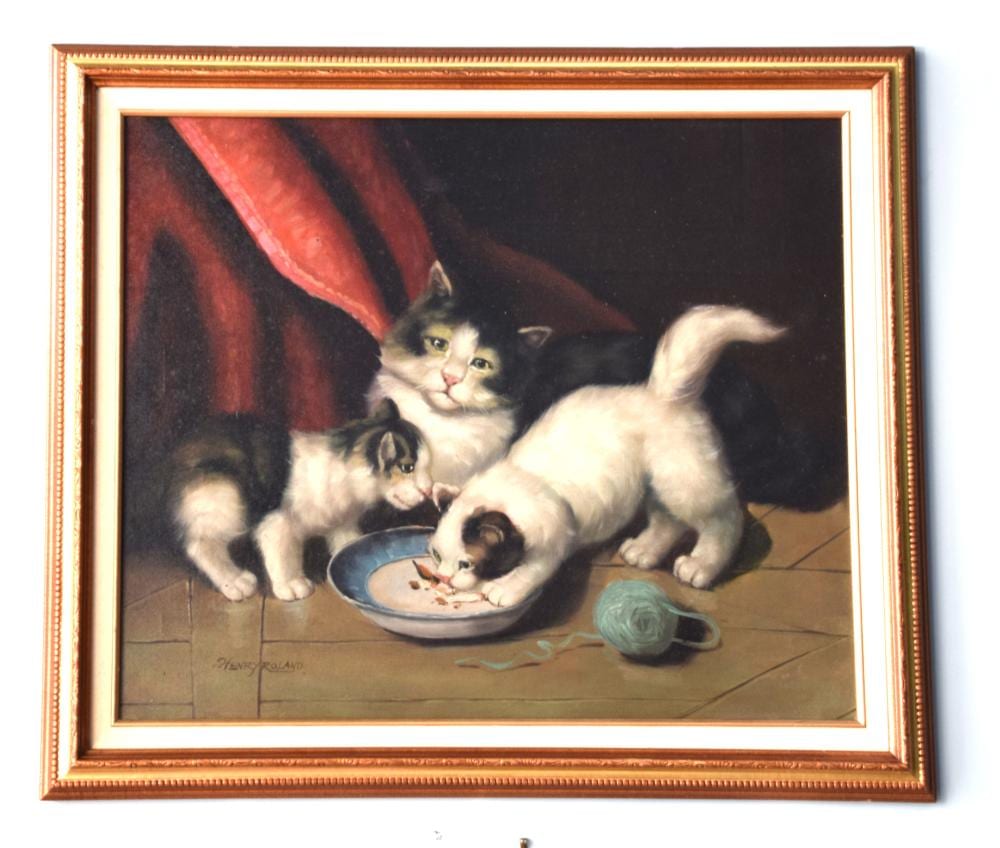 Henry Roland comparable auction result: henry roland oil painting