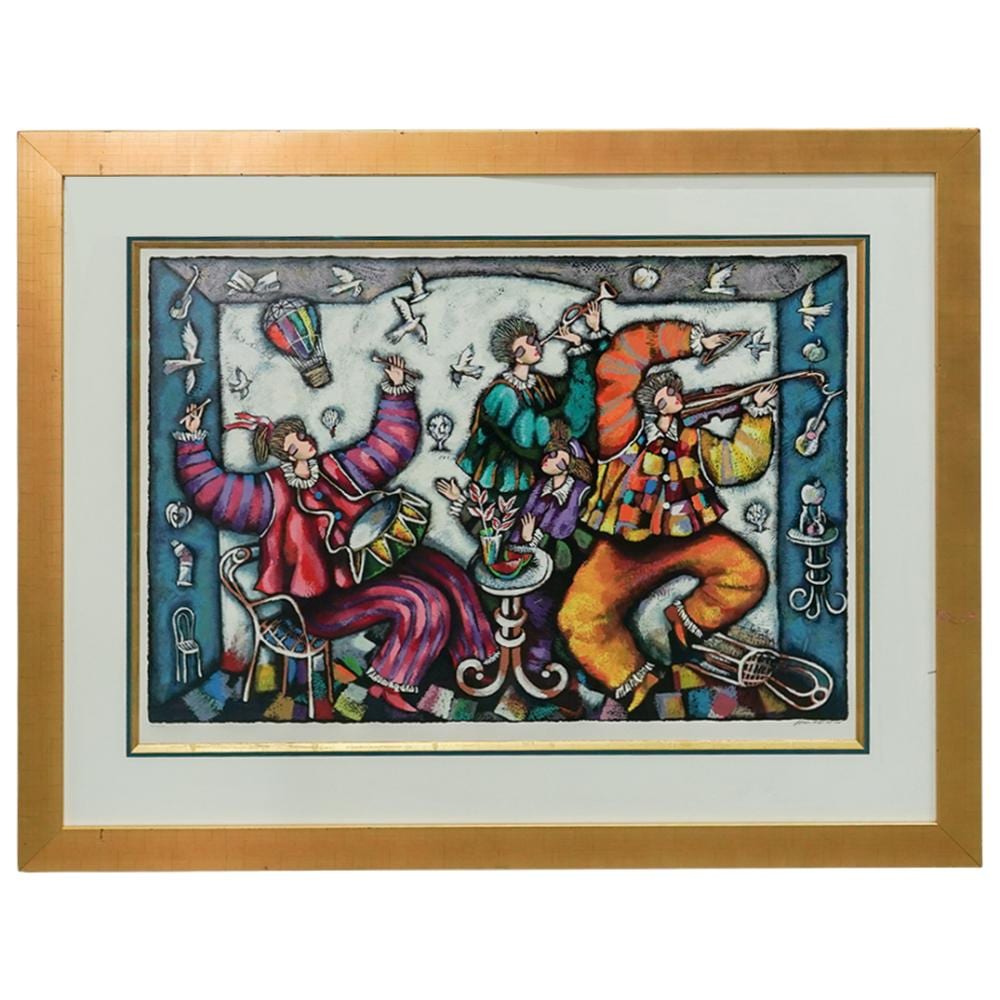 Michael Kachan comparable auction result: michael kachan armenian israeli b 1964 happy birthday serigraph