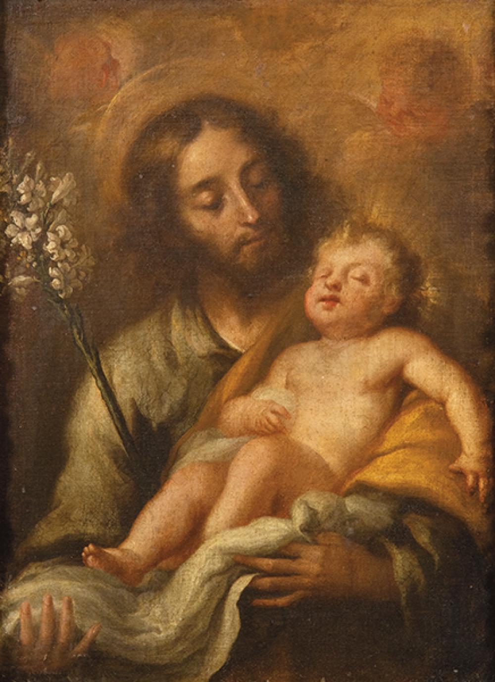 Miguel Jacinto Menéndez comparable auction result: miguel jacinto mel ndez saint joseph with the child