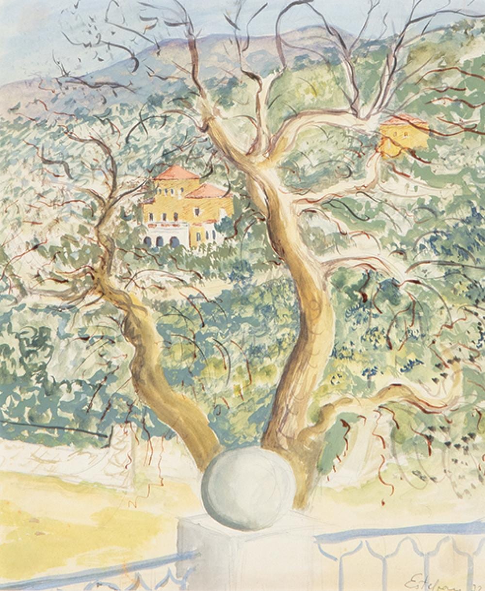 Esteban Vicente comparable auction result: esteban vicente monastery seen from the balcony