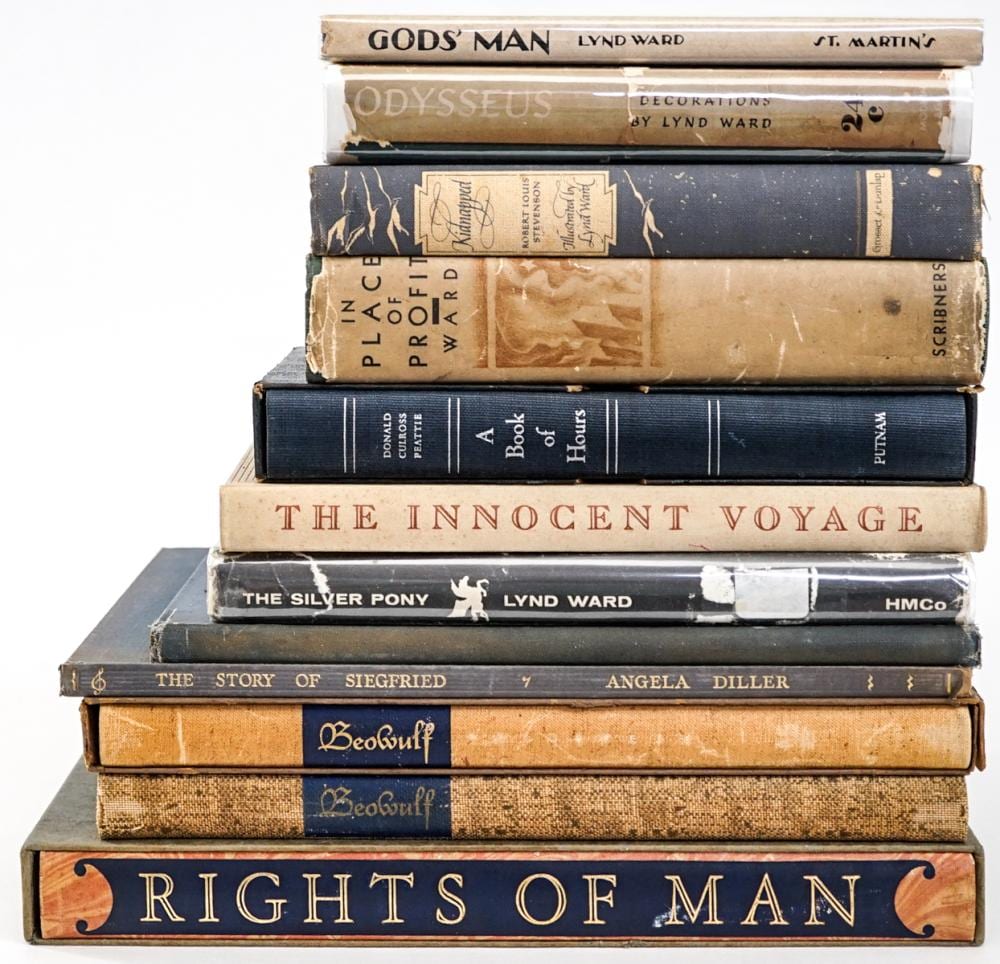Lynd Ward comparable auction result: lynd ward 12 illustrated books