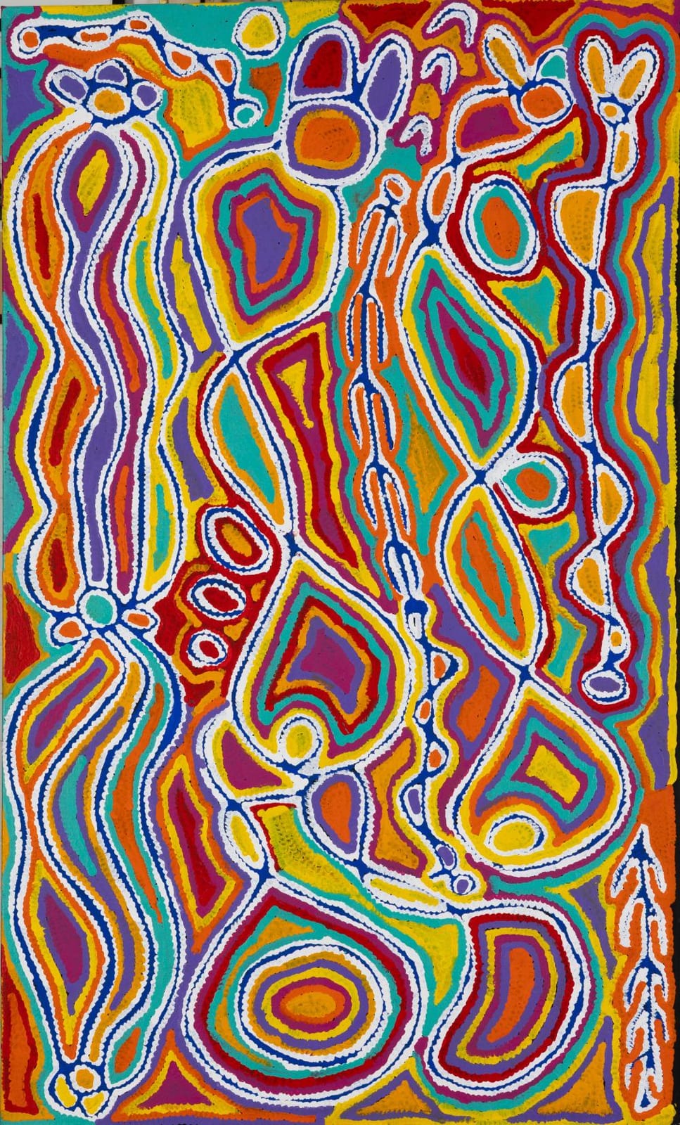 Judy Watson Napangardi comparable auction result: judy watson napangardi circa 1925 2016 mina mina dreaming women s dreaming 2010