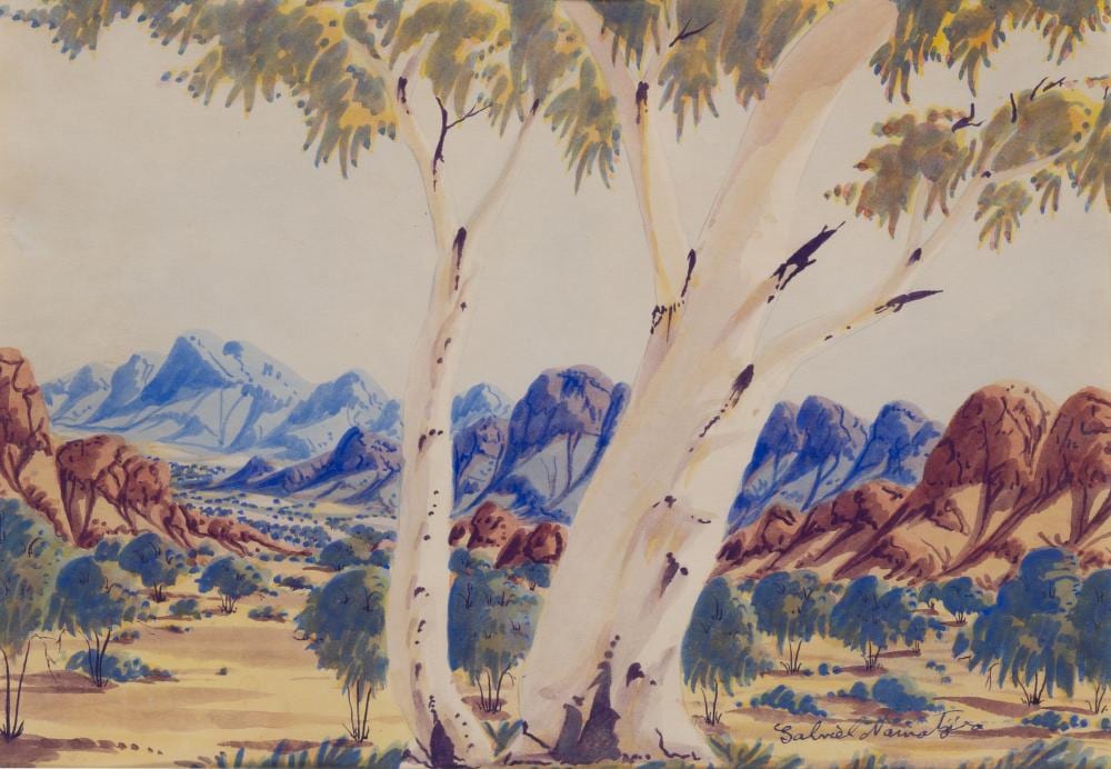 Gabriel Namatjira comparable auction result: gabriel namatjira 1941 1969 central australia