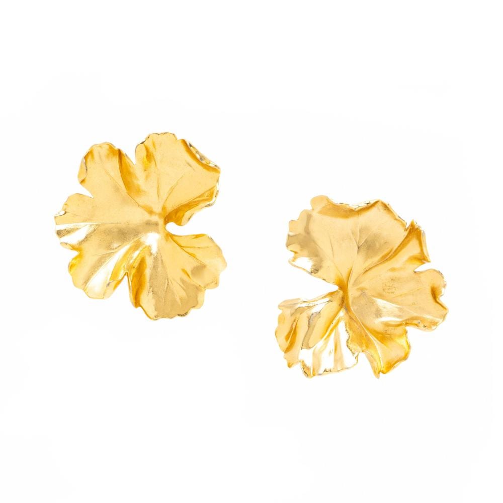 Jaroslav Vesin comparable auction result: jar aluminum geranium leaf earrings