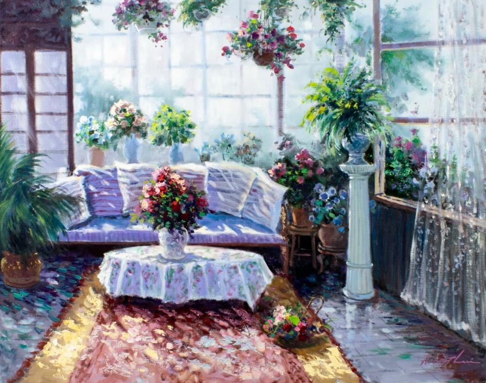 Robert Lui comparable auction result: robert lui vietnam ny b 1951 oil painting
