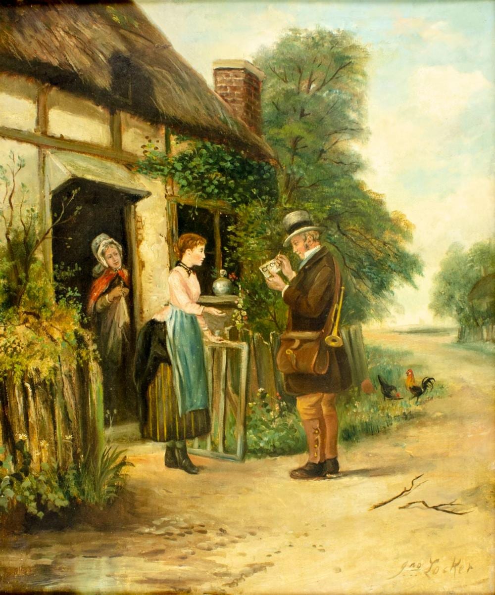 John Locker comparable auction result: john locker uk fl 1862 1872 oil painting antique