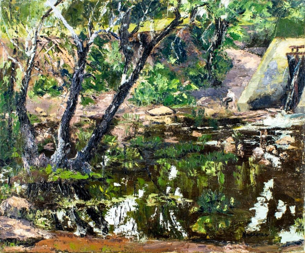 june krasner nj 1905 1991 oil painting · Broward Auction Gallery LLC · 2026-04-19 June Krasner comparable auction result: june krasner nj 1905 1991 oil painting