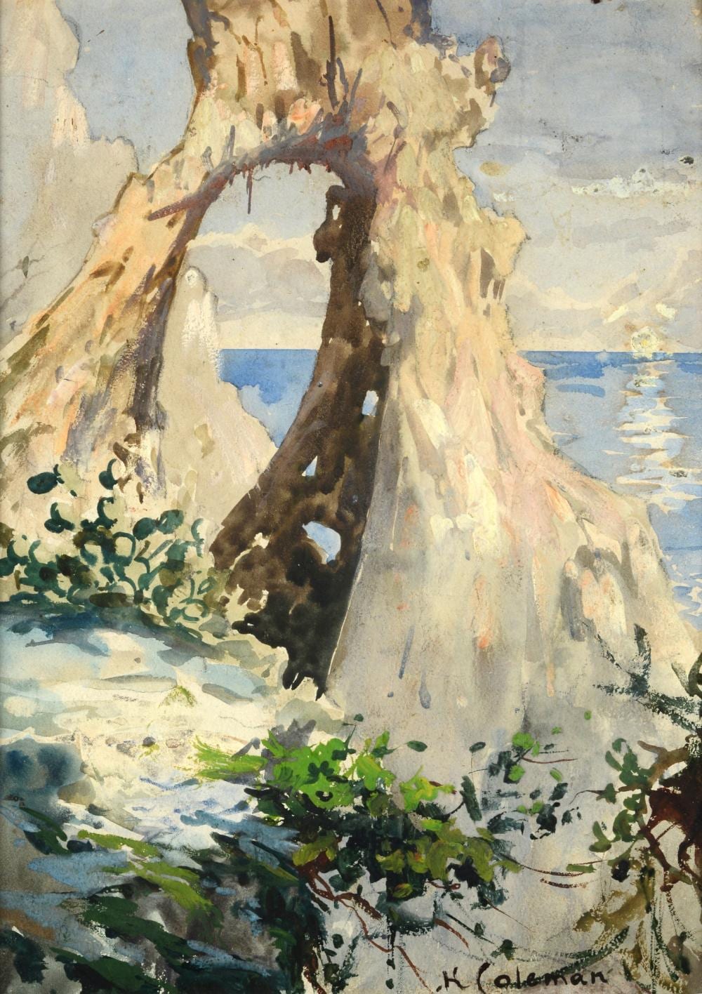 Enrico Coleman comparable auction result: enrico coleman roma 1846 roma 1911 capri