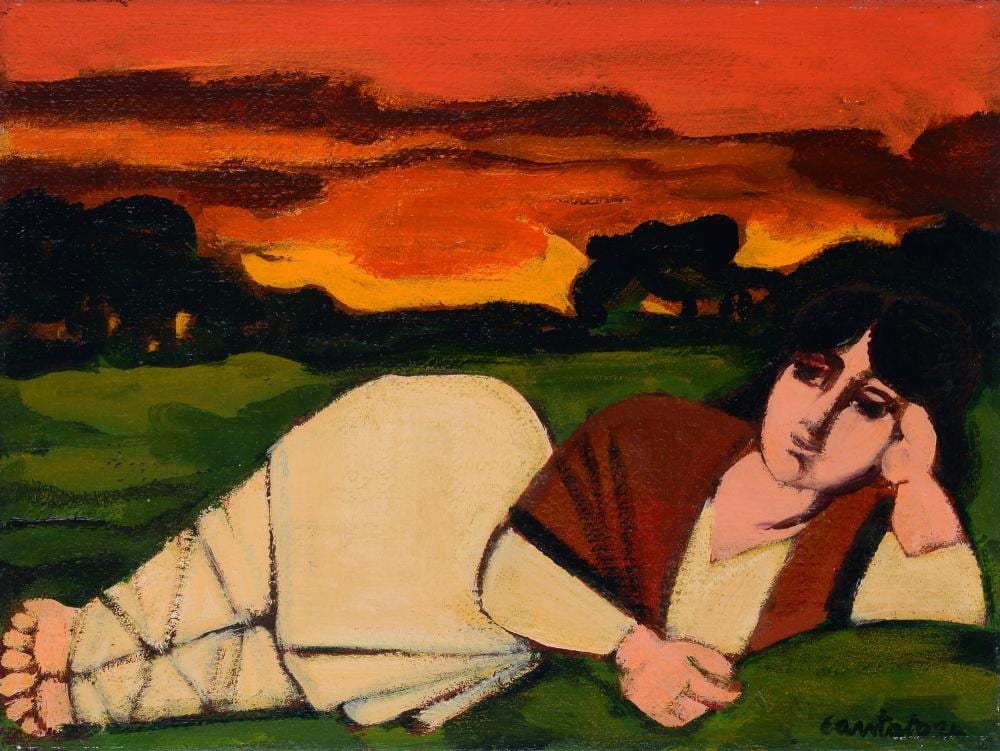 Domenico Cantatore comparable auction result: domenico cantatore ruvo di puglia 1906 parigi 1998 odalisca