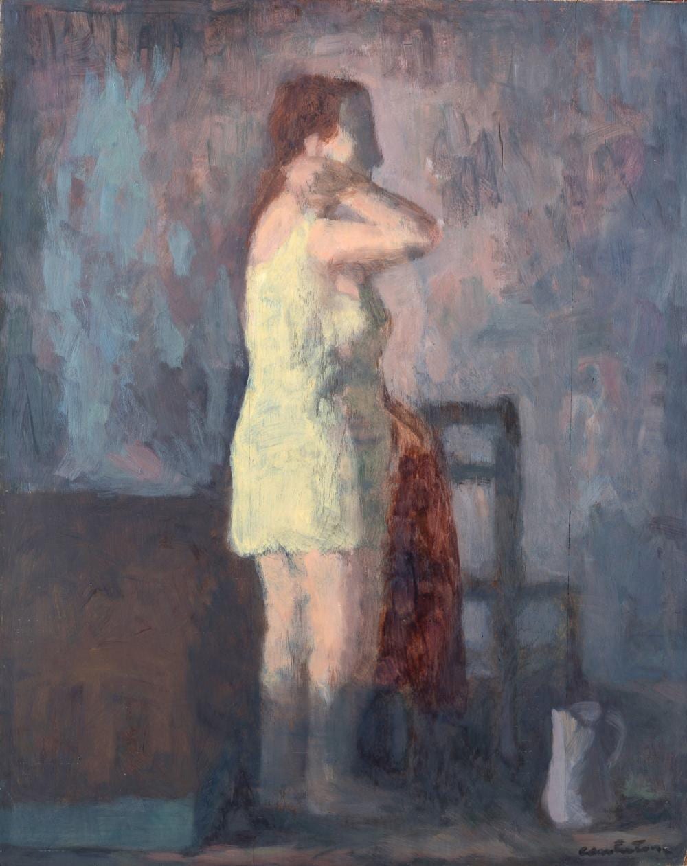 Domenico Cantatore comparable auction result: domenico cantatore ruvo di puglia 1906 parigi 1998 la toeletta