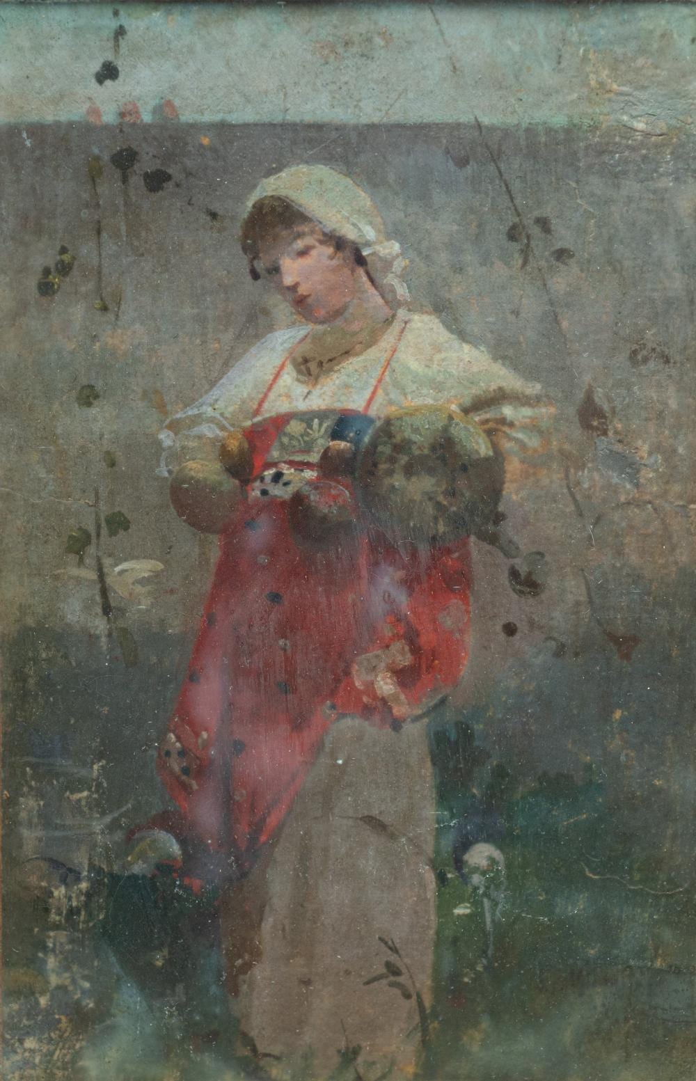 Francesco Paolo Michetti comparable auction result: francesco paolo michetti firma di giovane contadina