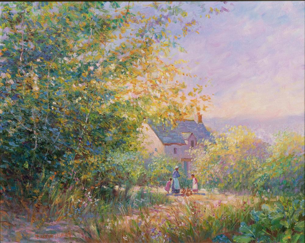jeanette leuers french b 1942 small farm la fontaine oil on canvas · Leonard Auction · 2026-02-24 Jeanette Leuers comparable auction result: jeanette leuers french b 1942 small farm la fontaine oil on canvas