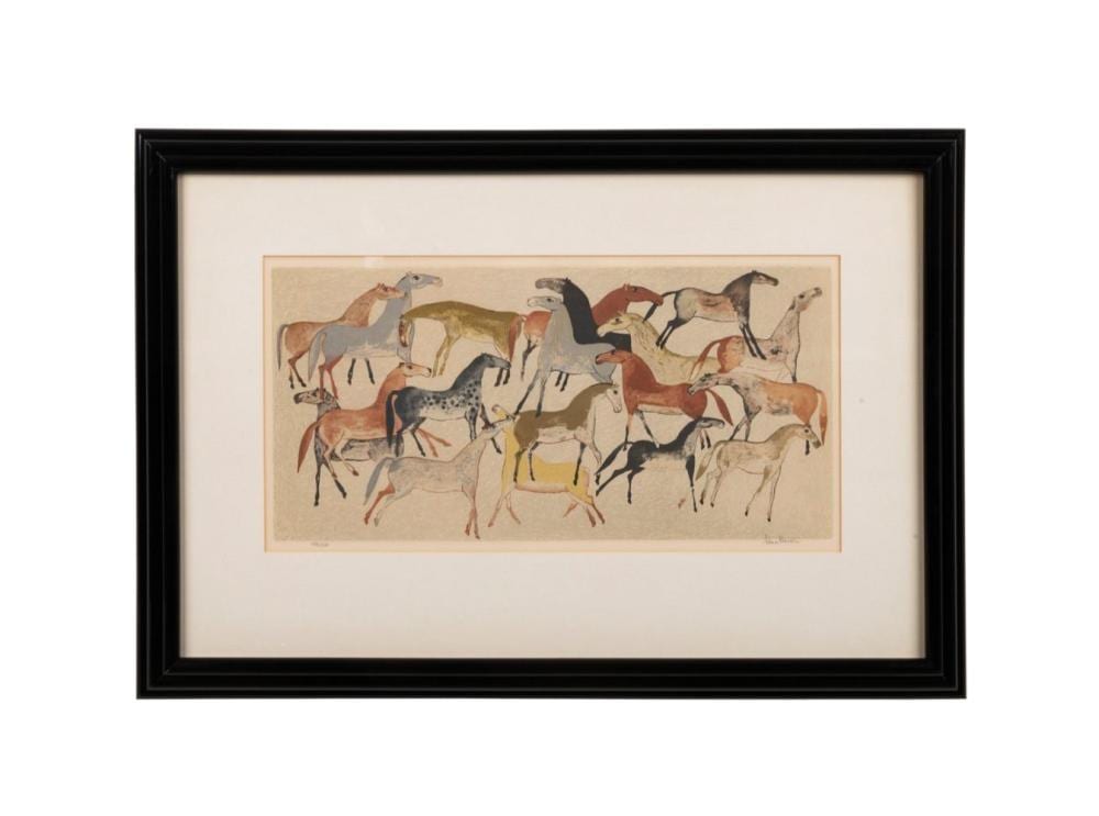 Adam Henein comparable auction result: adam henein horses color lithograph 104 260